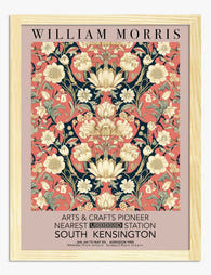William Morris Pink Botanicals Art Print - Oak