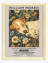 Morris Floral Dog Dream Art Print - Oak