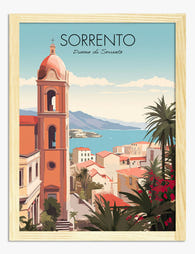Sorrento Sunlit Escape Art Print - Oak