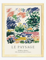 Wildflower Meadow Landscape Art Print - Oak