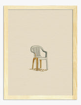 Duality in Everyday Seating Art Print - Oak