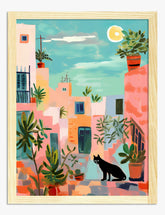 Sunlit Moroccan Escape Art Print - Oak
