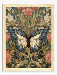 Morris Botanical Butterfly Art Print - Oak