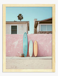 Pastel Surf Vibes Art Print Oak