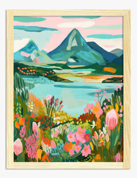 Blooming Valley Escape Art Print - Oak