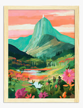 Sunrise Peak Escape Art Print - Oak