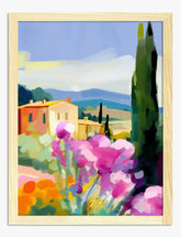 Sunlit Tuscan Retreat Art Print - Oak
