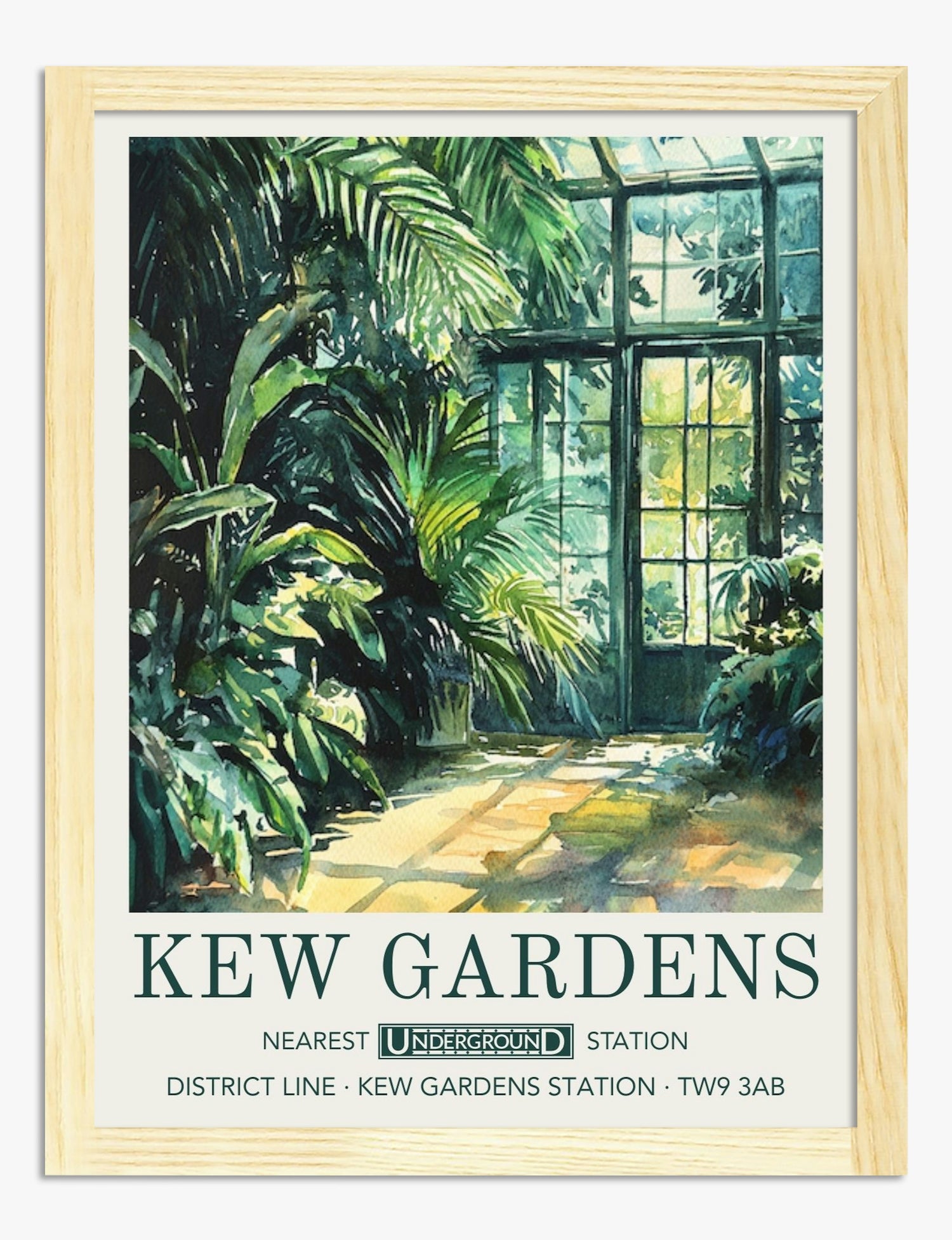 Kew Gardens Serenity Art Print - Oak