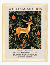 William Morris Winter Deer Art Print - Oak