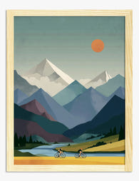 Mountain Ride Serenity Art Print Oak
