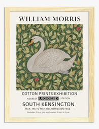 William Morris Swan Willow Art Print - Oak