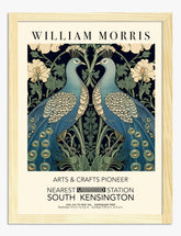 William Morris Peacock Elegance Art Print - Oak