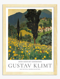 Klimts Vibrant Landscape Art Print - Oak