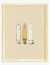 Coastal Surf Trio Art Print - Oak