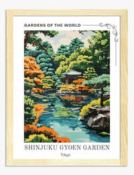 Tranquil Tokyo Oasis Art Print - Oak