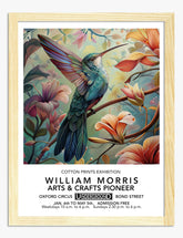 Morris Hummingbird Blooms Art Print - Oak
