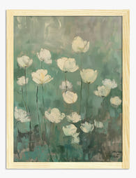 Soft Meadow Blooms Art Print Oak