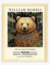 William Morris Bear Poster Art Print - Oak