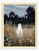 Ghostly Meadow Whimsy Art Print - Oak