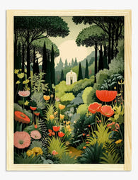 Enchanted Garden Retreat Art Print Oak