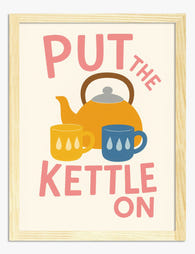 Cozy Kettle Gathering Art Print - Oak