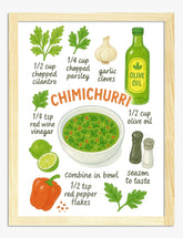 Flavorful Chimichurri Delight Art Print - Oak