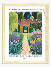 Enchanting Garden Pathway Art Print - Oak