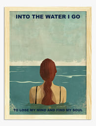 Soulful Waterscape Art Print - Oak