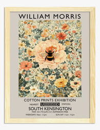 William Morris Floral Bee Art Print - Oak