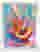 Disco Peach Glow Art Print - Silver