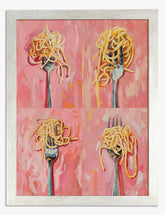 Forkfuls of Fun Art Print Silver