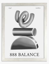 Serene 888 Balance Art Print - Silver