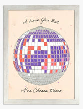 Disco Love Choice Art Print - Silver