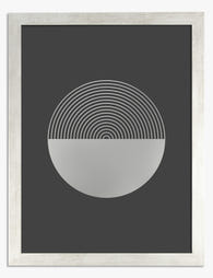 Infinite Silver Foil Circle Art Print Silver