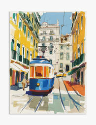Lisbon Tramway Charm Art Print - Unframed