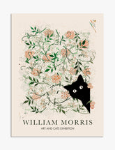 Morris Botanical Cat Charm Art Print - Unframed