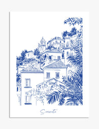 Sorrento Blue Escape Art Print - Unframed