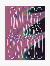 Violet Chaos Statement Art Print - Unframed