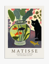 Matisse Goldfish & Cat Art Print - Unframed