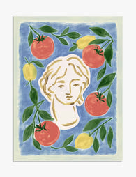 Muse Among Citrus Blooms Art Print - Unframed