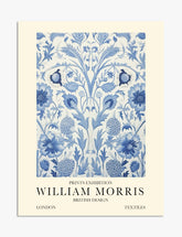 William Morris Blue Botanicals Art Print - Unframed