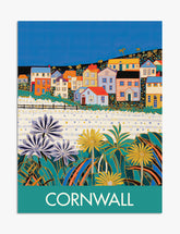 Colorful Cornwall Village Art Print - Unframed