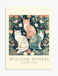 William Morris Classic Cats Art Print - Unframed