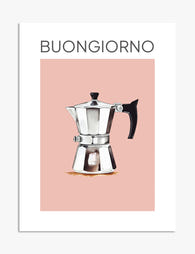 Italian Morning Moka Art Print - Unframed