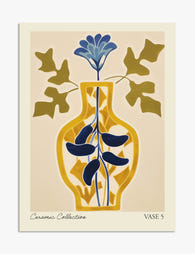Modern Botanical Vase Art Print - Unframed