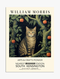 William Morris Cat Orchard Art Print - Unframed