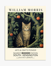 William Morris Cat Orchard Art Print - Unframed