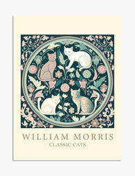 William Morris Classic Cats Art Print - Unframed