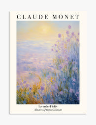 Monet Lavender Fields Art Print - Unframed