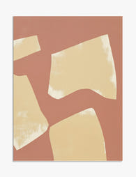 Soft Shapes in Blush Art Print - Unframed